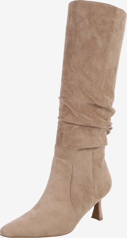 Ital-Design High Heels ' Klassische Stiefel ' in Braun: Vorderseite