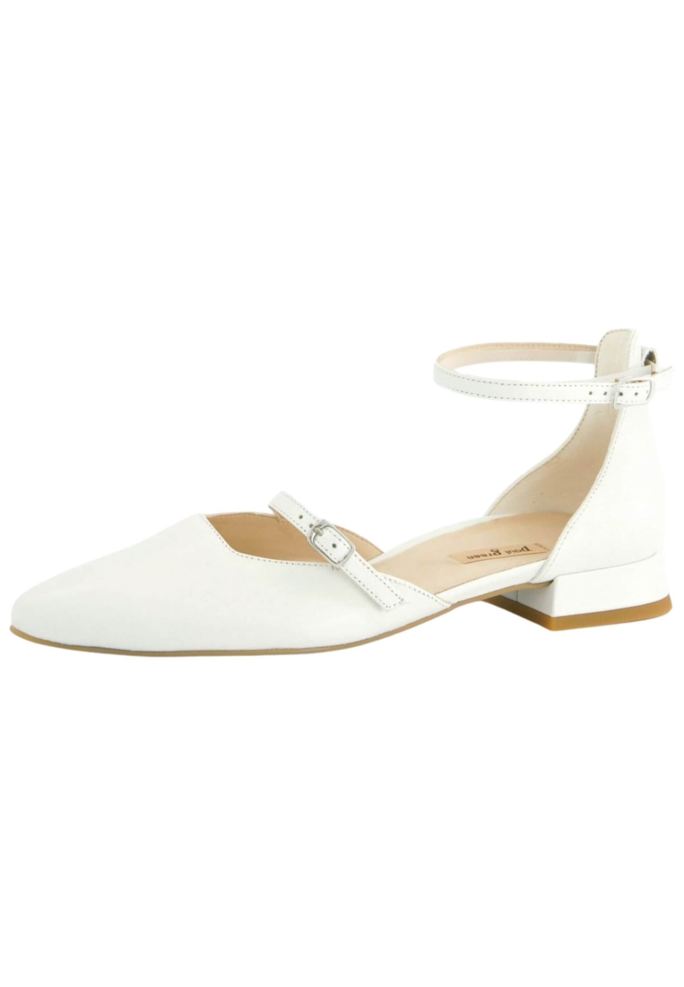 Ballerina con cinturino di Paul Green in bianco: frontale