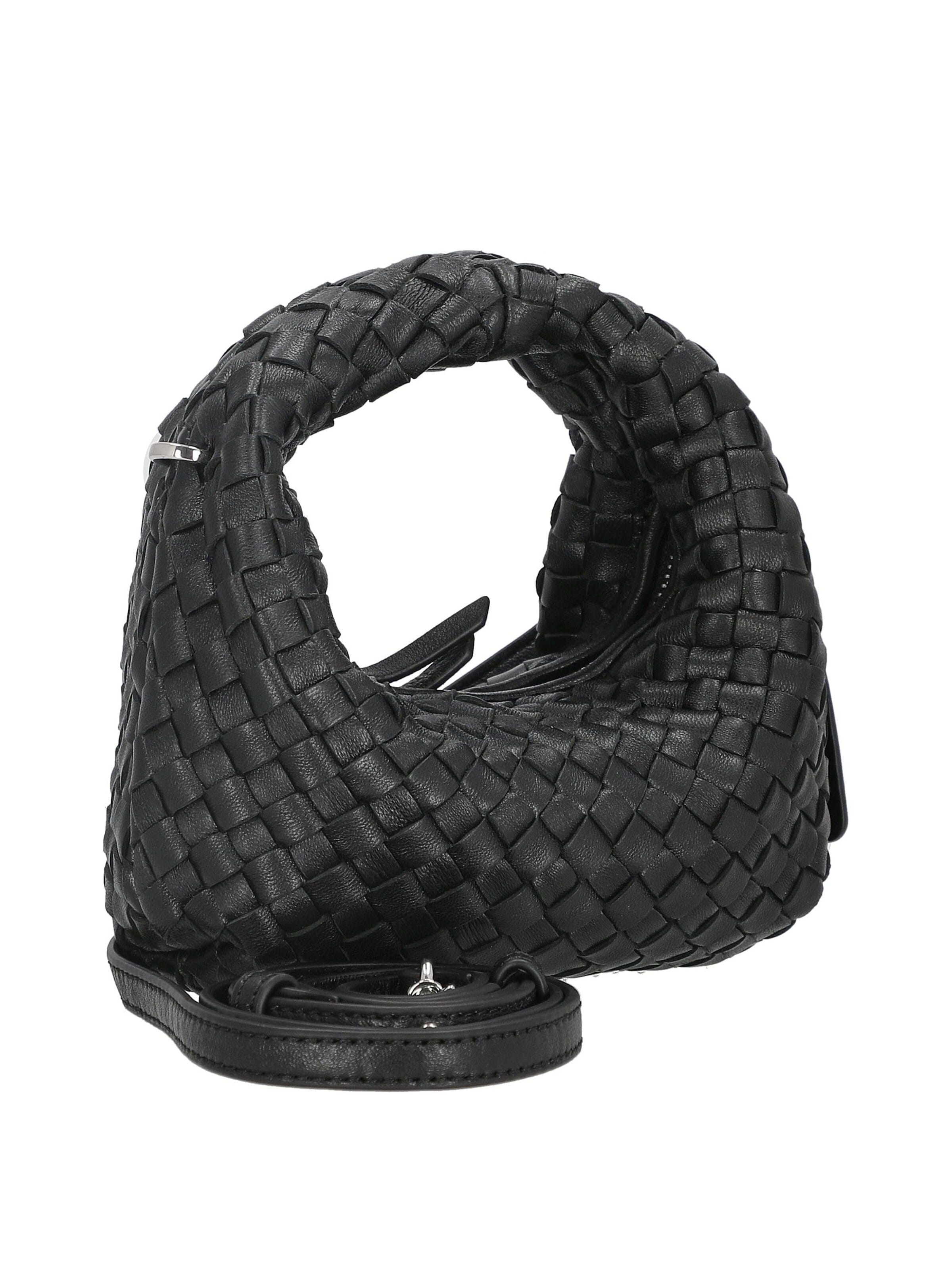 Les Visionnaires Handbag 'Greta Micro Weave Silky' in Black
