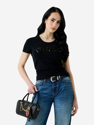 Maglietta 'W5GI17 J1314' di GUESS in nero