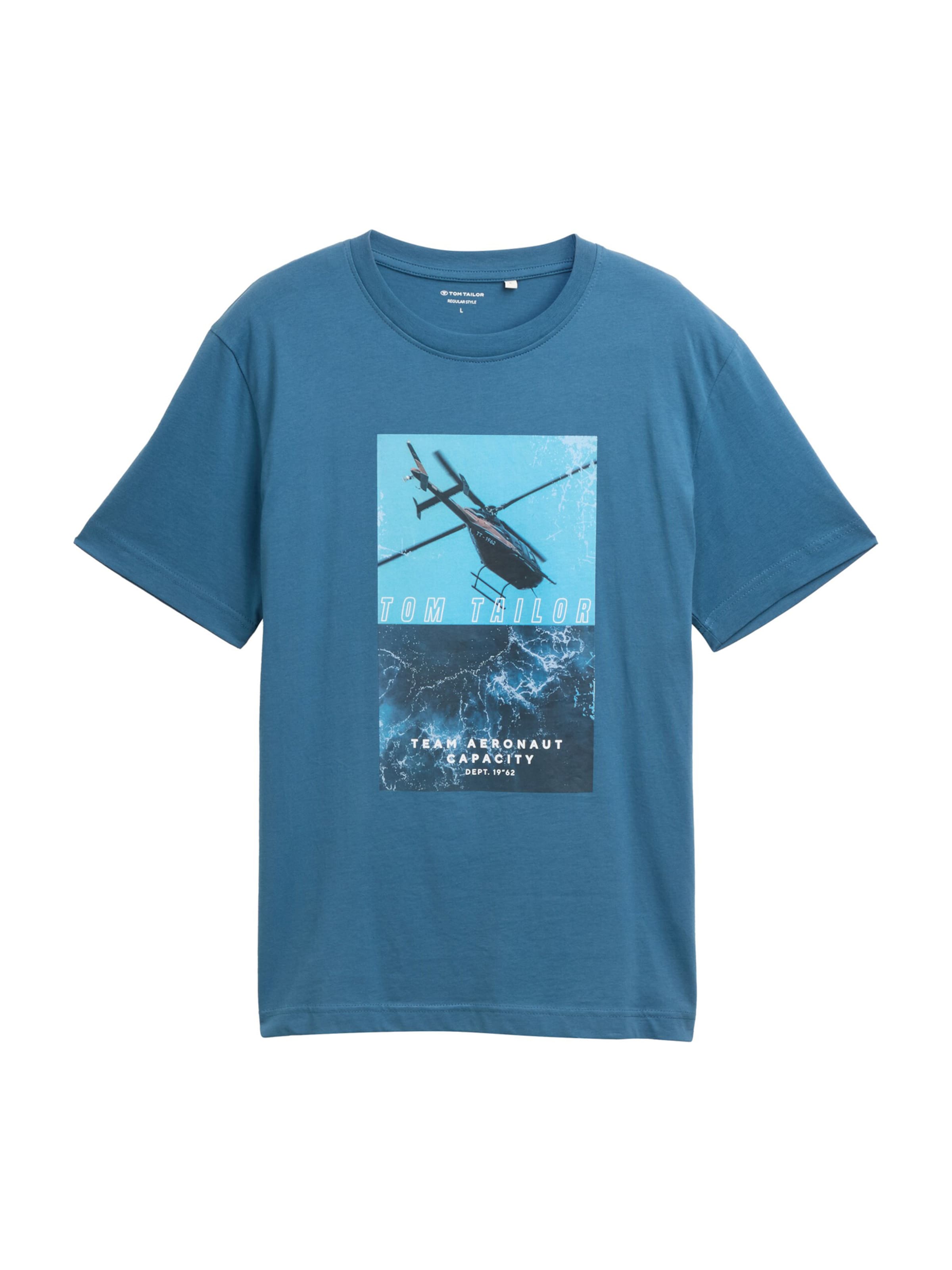 TOM TAILOR - Camiseta en azul: frente