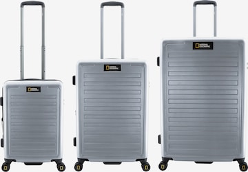 National Geographic Suitcase Set 'CRUISE' in Silver: front