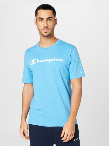 T-Shirt Champion Authentic Athletic Apparel en bleu : devant