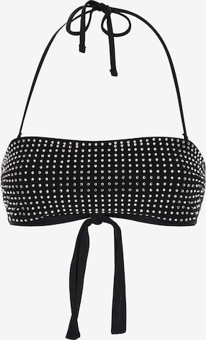 GUESS Bikini Top in Black: front