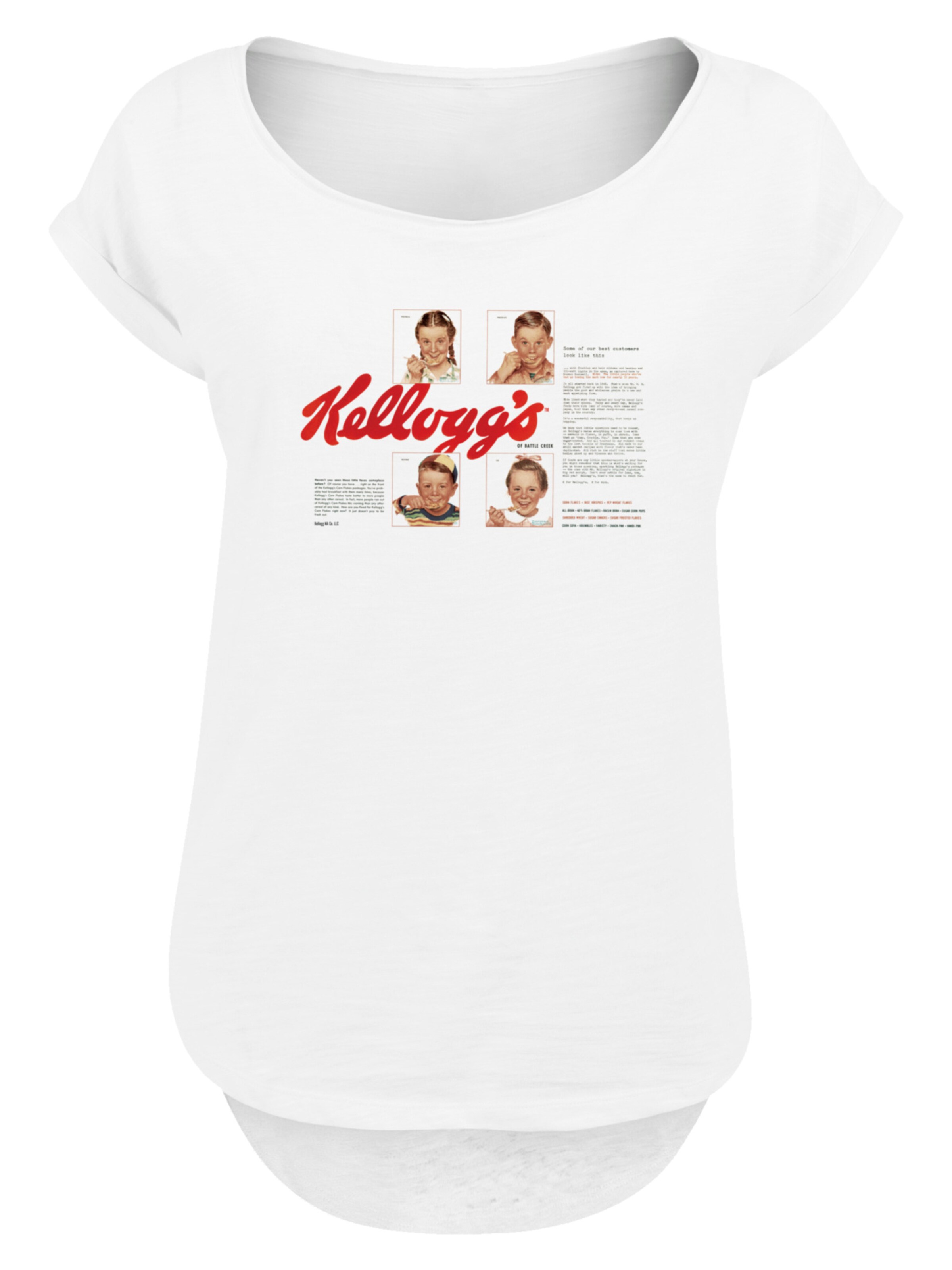 T-shirt 'Kellogg's Corn Flakes Cereal Box Children Retro' F4NT4STIC en blanc