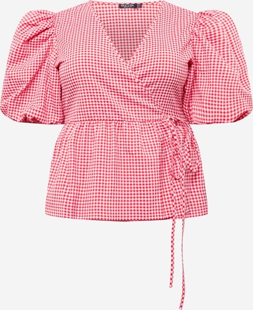 Nasty Gal Plus Blouse in Rood: voorkant