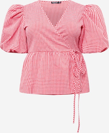 Nasty Gal Plus Blouse in Rood: voorkant