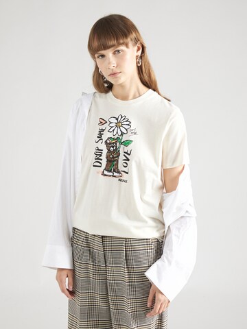 T-shirt 'Drop Love' Iriedaily en blanc : devant