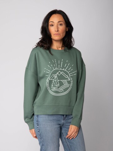 Sweat-shirt 'Natur ist schön ' Watapparel en vert : devant