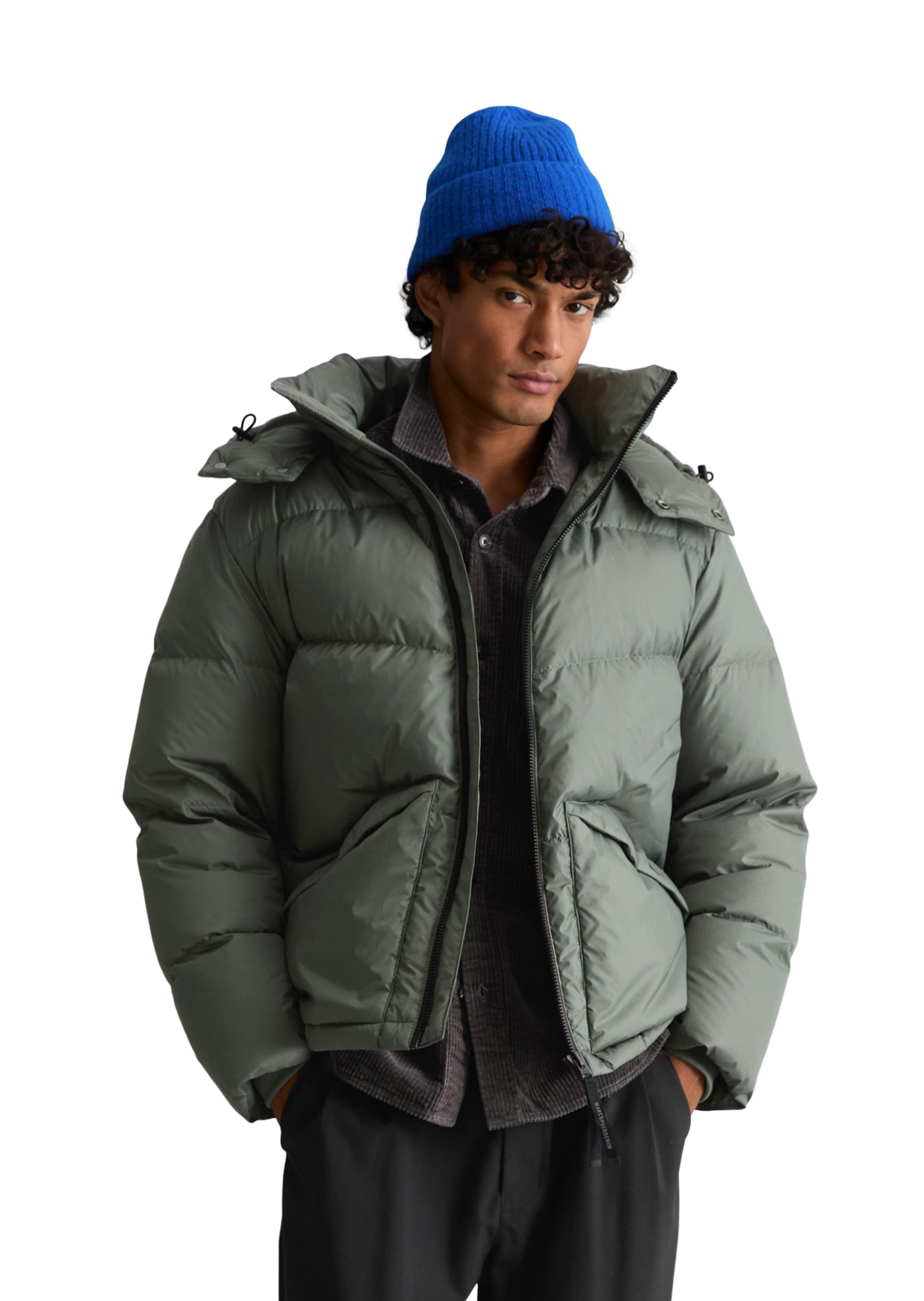 Marc O'Polo DENIM Winterjacke in Grün: Vorderseite