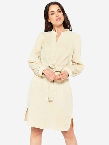 LolaLiza Shirt Dress in Beige: front