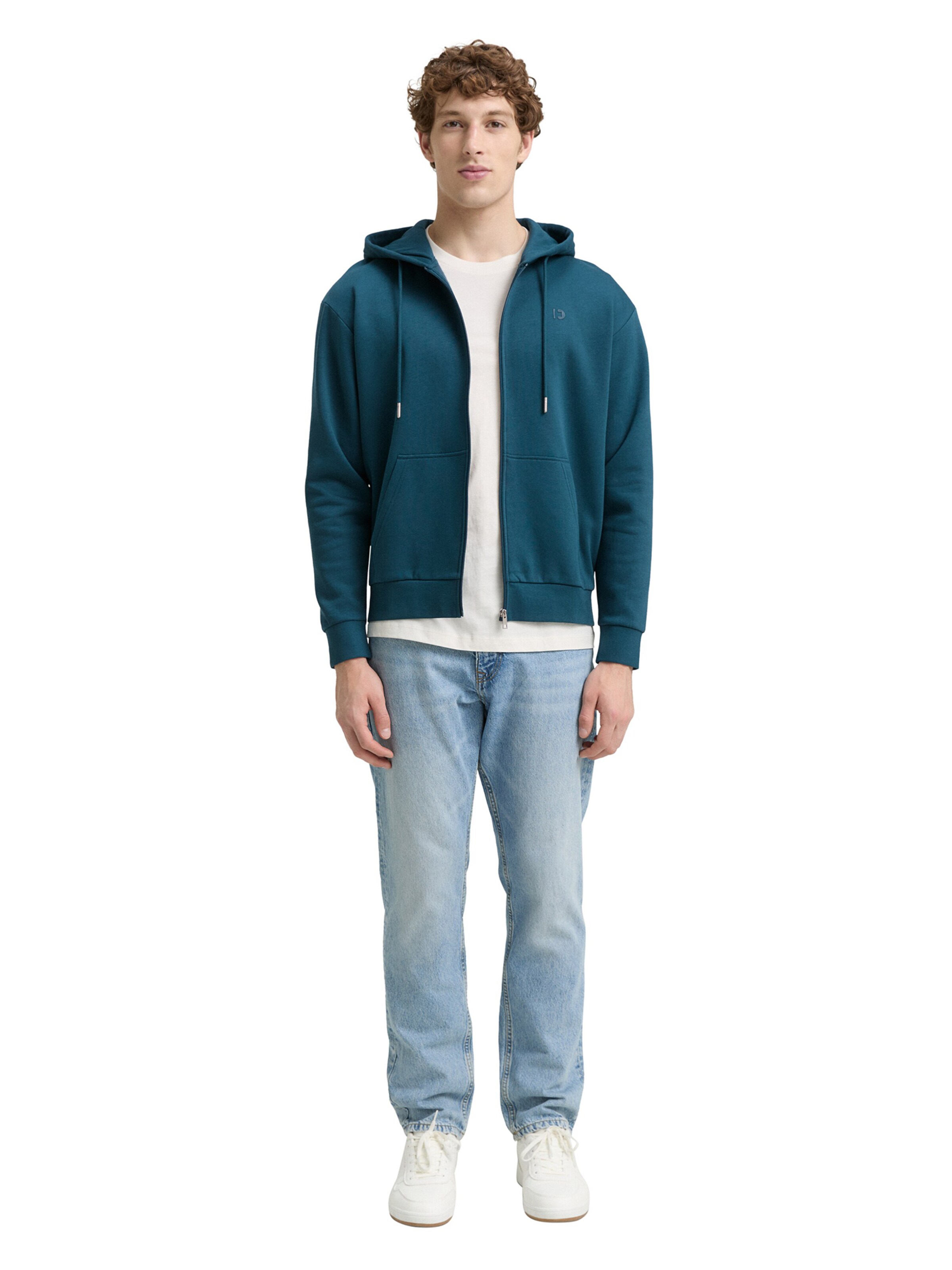 TOM TAILOR DENIM Кофта на молнии в Зеленый