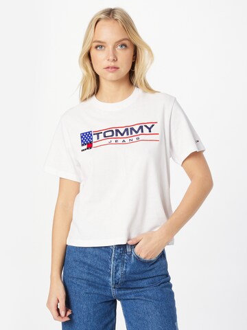 Tommy Jeans T-Shirt 'MODERN SPORT' in Weiß: predná strana