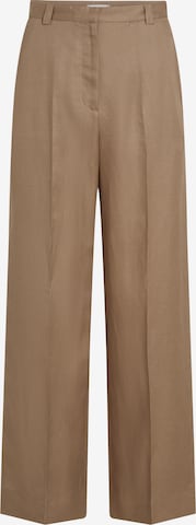 TOMMY HILFIGER Široke hlačnice Hlače na rob | zelena barva: sprednja stran