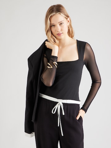 ABOUT YOU Блуза боди 'Cassidy' в черно: отпред