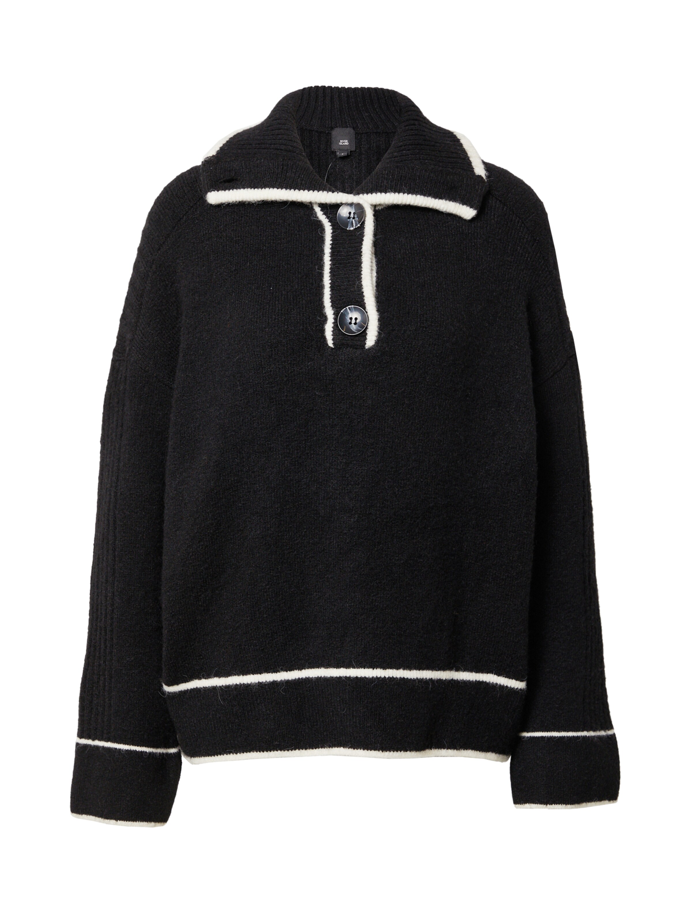 River Island Sveter - Čierna: predná strana