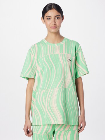 ADIDAS BY STELLA MCCARTNEY Performance Shirt 'Truecasuals Graphic' in Green: front