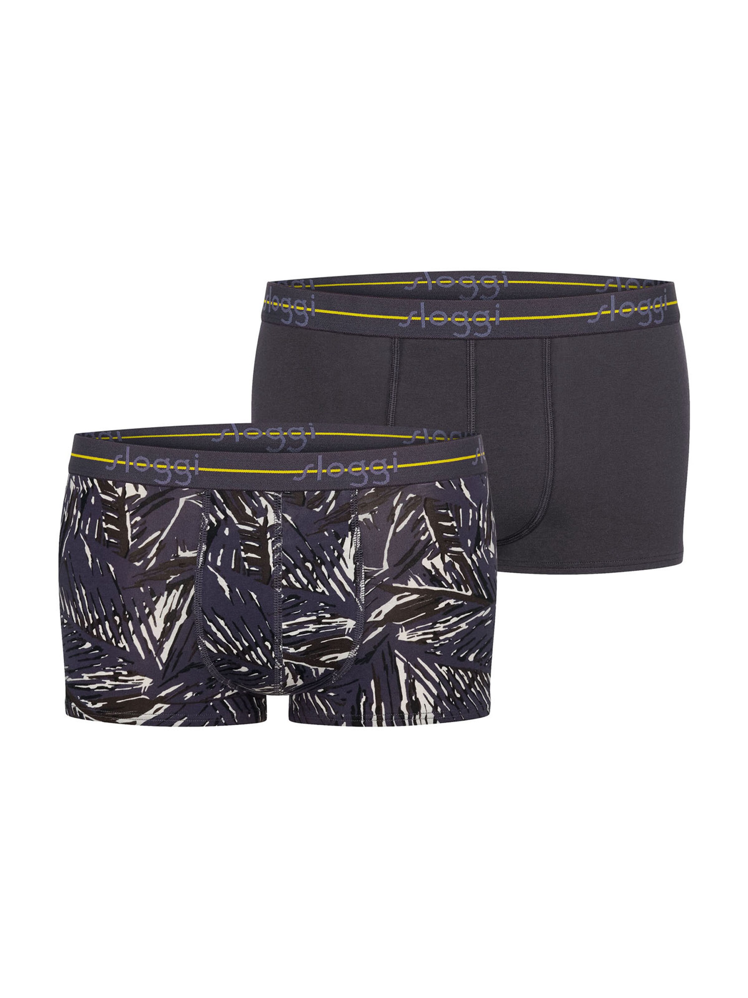 SLOGGI Retro Boxer ' Blue Start ' in Grau: Vorderseite