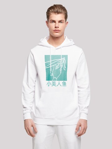 Sweat-shirt 'Disney Ariel The Little Mermaid Hair Stroke' F4NT4STIC en blanc : devant