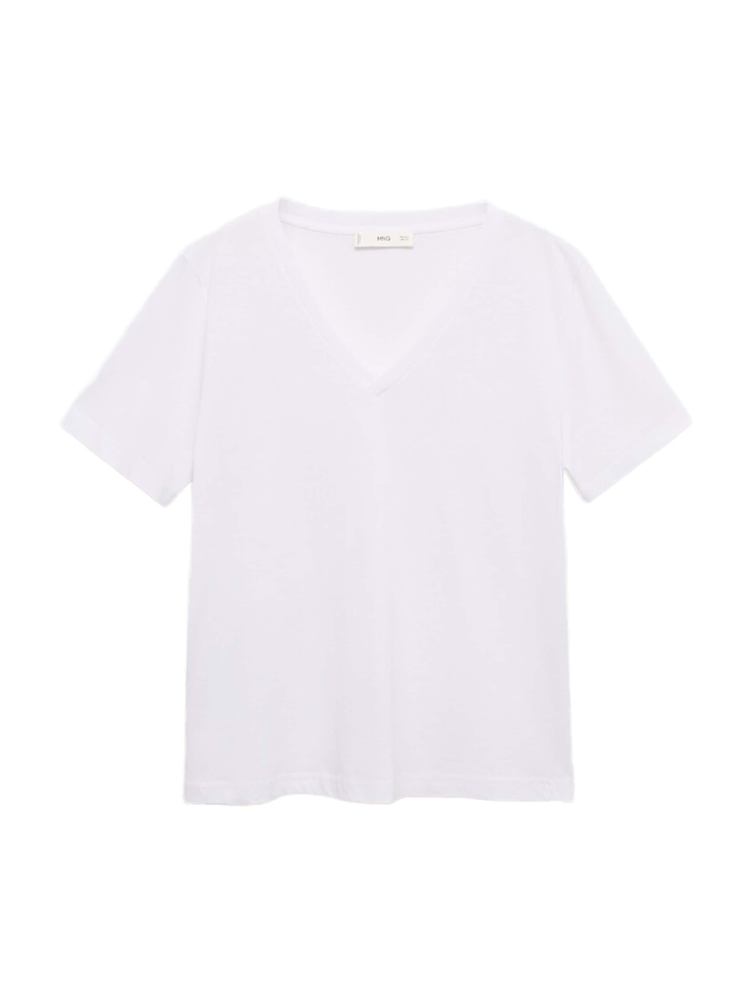 Tricou 'CHALSPIC' de la MANGO pe alb: față