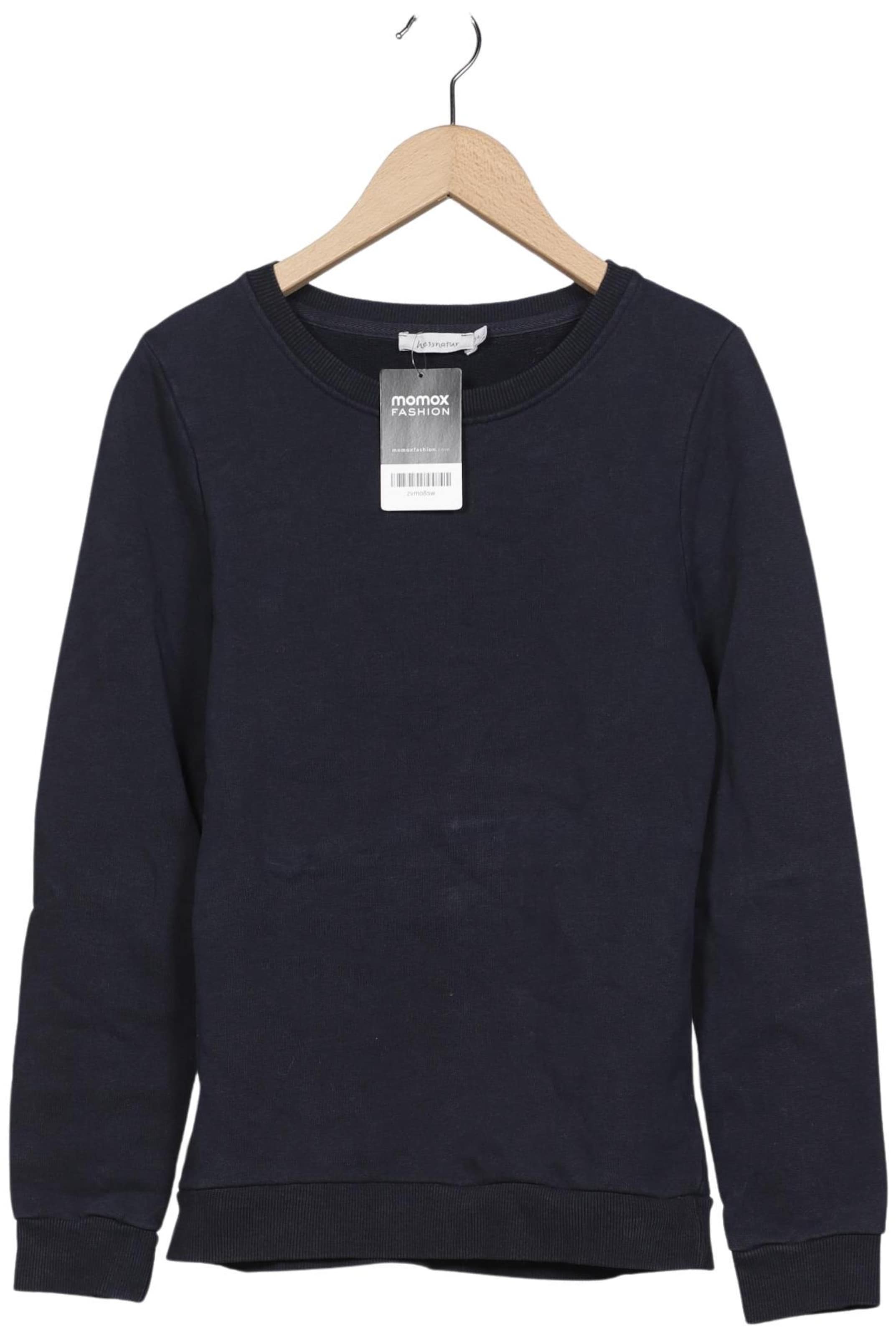 hessnatur Sweatshirt & Zip-Up Hoodie in XS in Blue: front