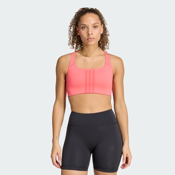 Bustier Soutien-gorge de sport 'Optime' ADIDAS PERFORMANCE en rose : devant