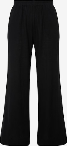 Wide Leg Pantalon Ulla Popken en noir : devant