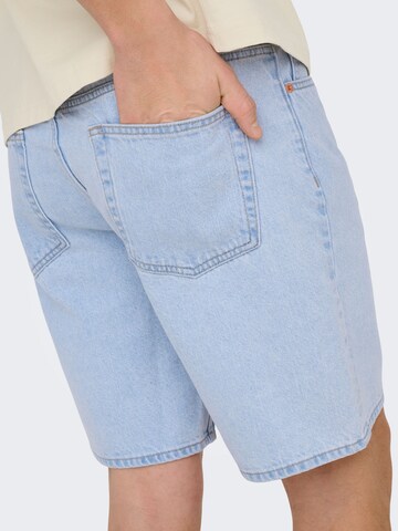 Only & Sons regular Jeans 'ONSEdge' i blå