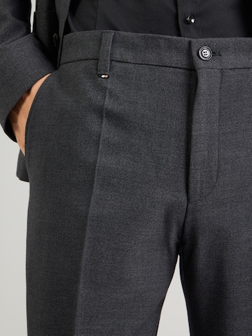 Regular Pantalon à plis 'C-Perin-242' BOSS Black en gris