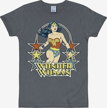 LOGOSHIRT Shirt 'Wonder Woman' in Grijs: voorkant
