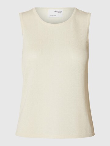 SELECTED FEMME Gebreide top 'SLFMoon' in Beige: voorkant