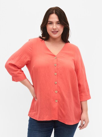 Zizzi - Blusa 'MACY' em laranja: frente