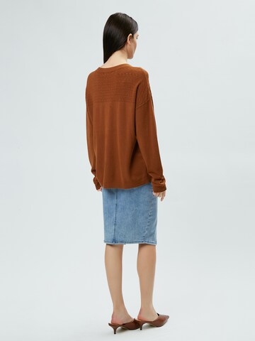 Influencer Pullover i brun