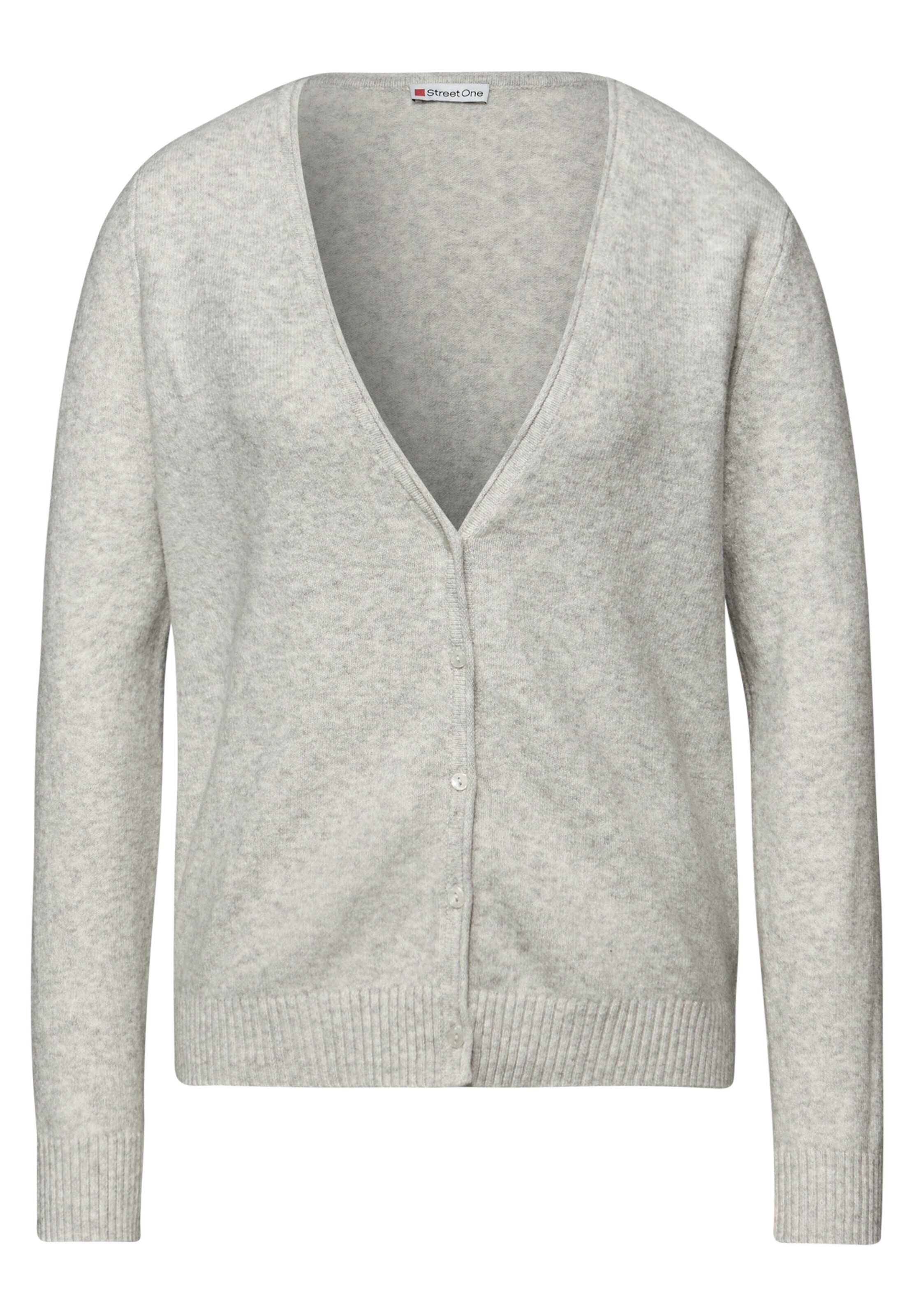 STREET ONE Strickjacke in Grau: Vorderseite