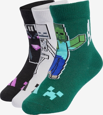 Chaussettes de sport 'Minecraft' ADIDAS SPORTSWEAR en gris : devant
