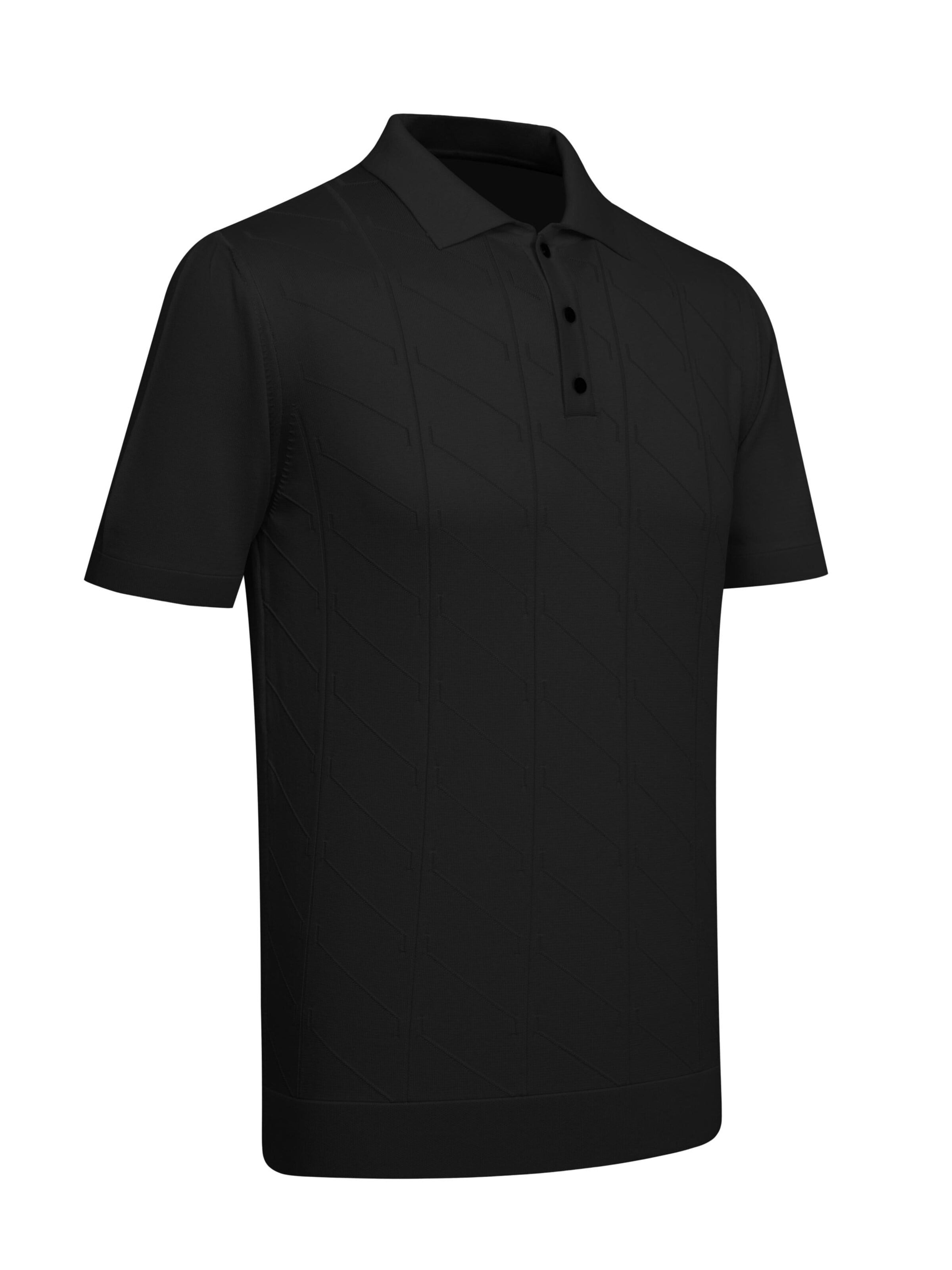 Cizgi Triko Shirt in Black