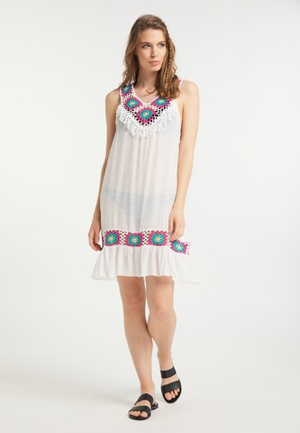 usha FESTIVAL Summer Dress in White