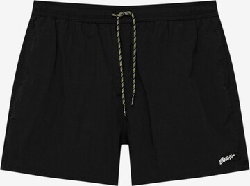 Pull&Bear Plavecké šortky – černá: přední strana