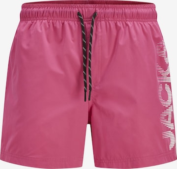JACK & JONES Swimming shorts 'JPSTMaui' in Pink: front