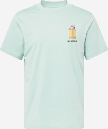 new balance T-shirt 'Barrel Runner' i grön: framsida