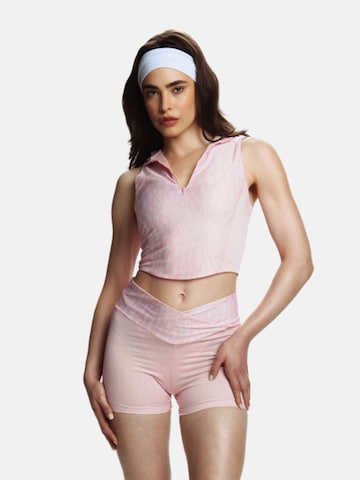 Coupe slim Pantalon de sport EKCENTRIK en rose