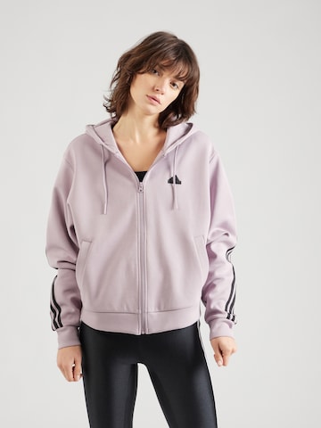 ADIDAS SPORTSWEAR Athletic Zip-Up Hoodie in Purple: front