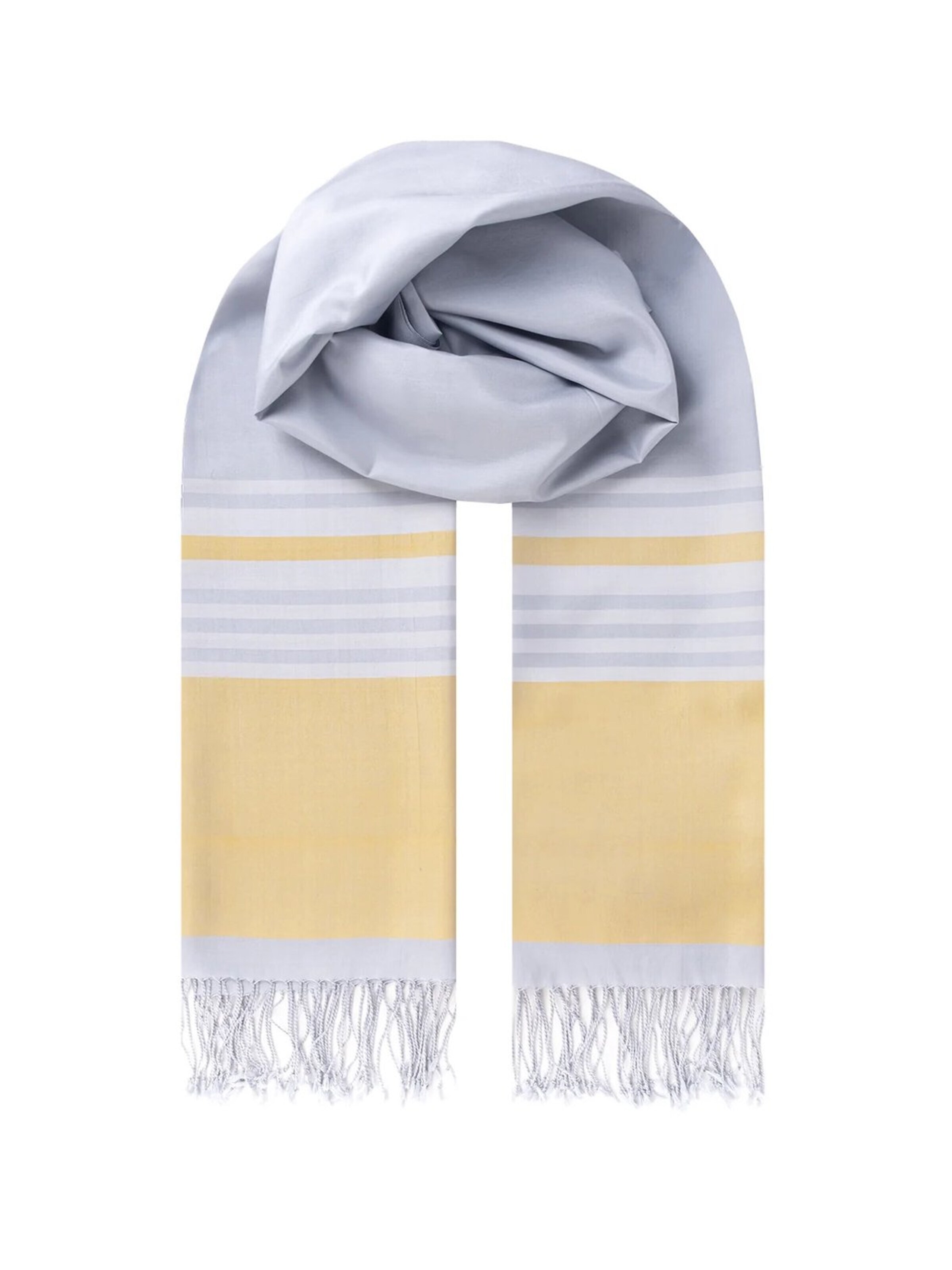 SILK & CASHMERE Scarf in Grey: front