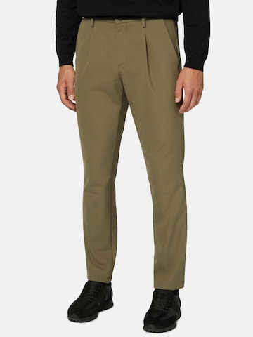 Boggi Milano Regular Sports trousers in Green: front
