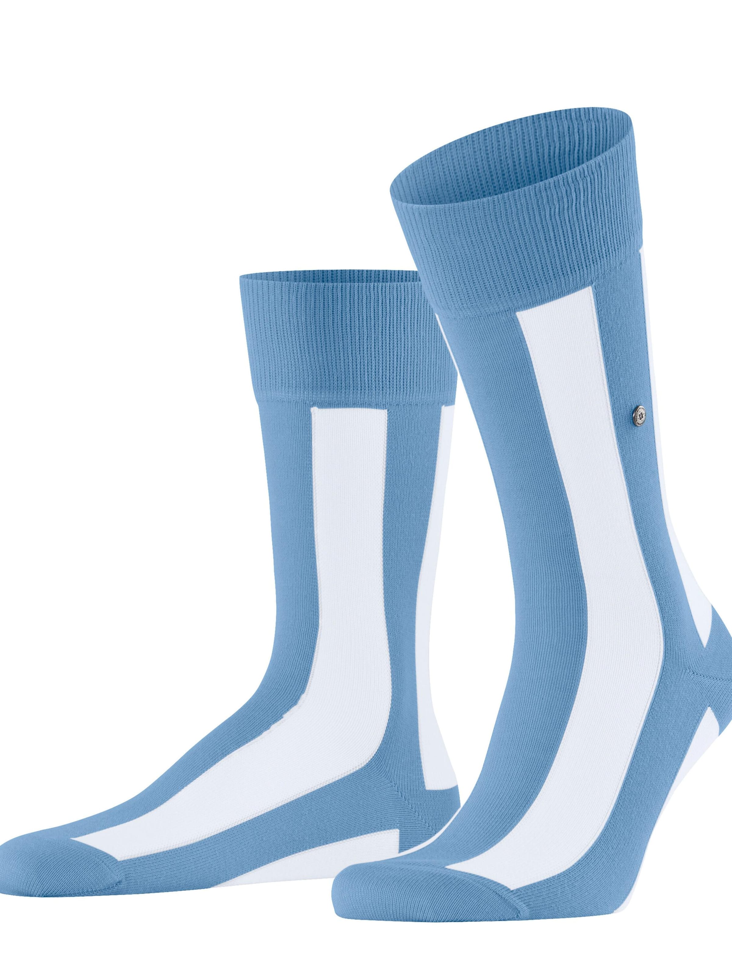 BURLINGTON Socken 'Retro Lines'‌‌‌‌‌‌ in Blau: Vorderseite