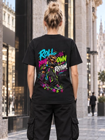 LUNØIR Studio Shirt 'BOSS Femme Roller Rhythm'‌‌‌ in Schwarz