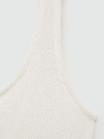 MANGO Knitted top 'PEAR' in White