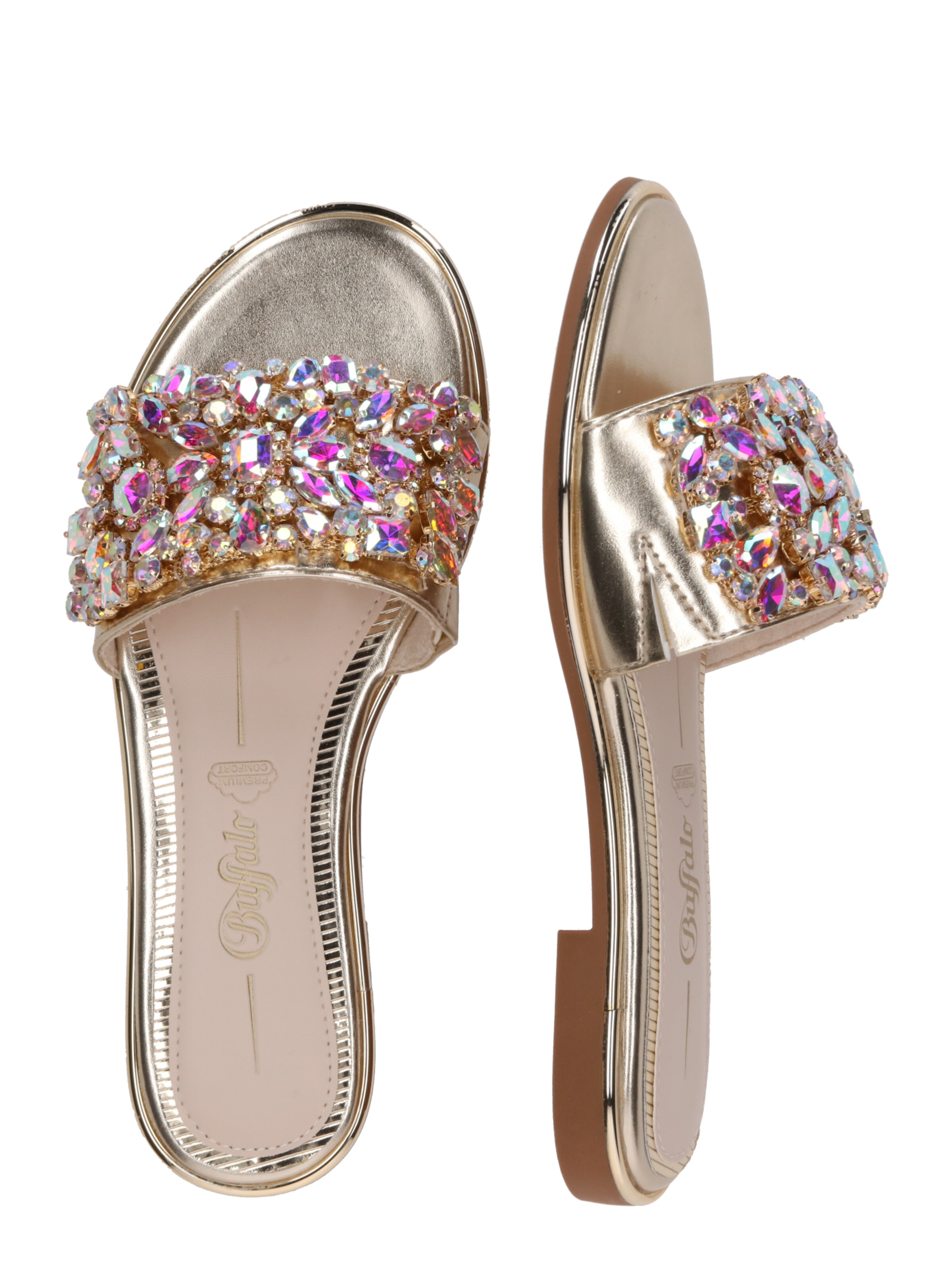 BUFFALO Nizki natikači 'Kira' | zlata barva