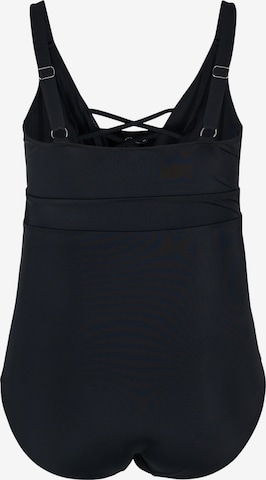 Swim by Zizzi Badeanzug 'SDIOR' in Schwarz