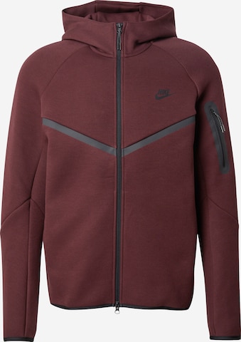 Nike SportswearGornji dio trenirke 'TECH FLEECE' - crvena boja: prednji dio